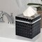 Tissue Box cover | Resin Square Tissue Box Holder | Black Finish for Bathroom & Countertops